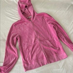 Juicy Couture Pink Velour Zip Hoodie